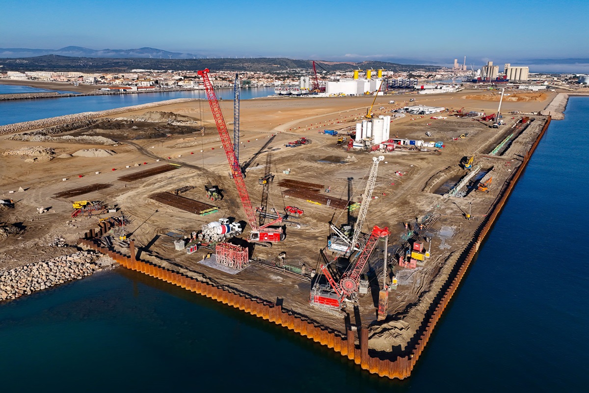 default Vue aérienne du chantier Port 2000 Le Havre